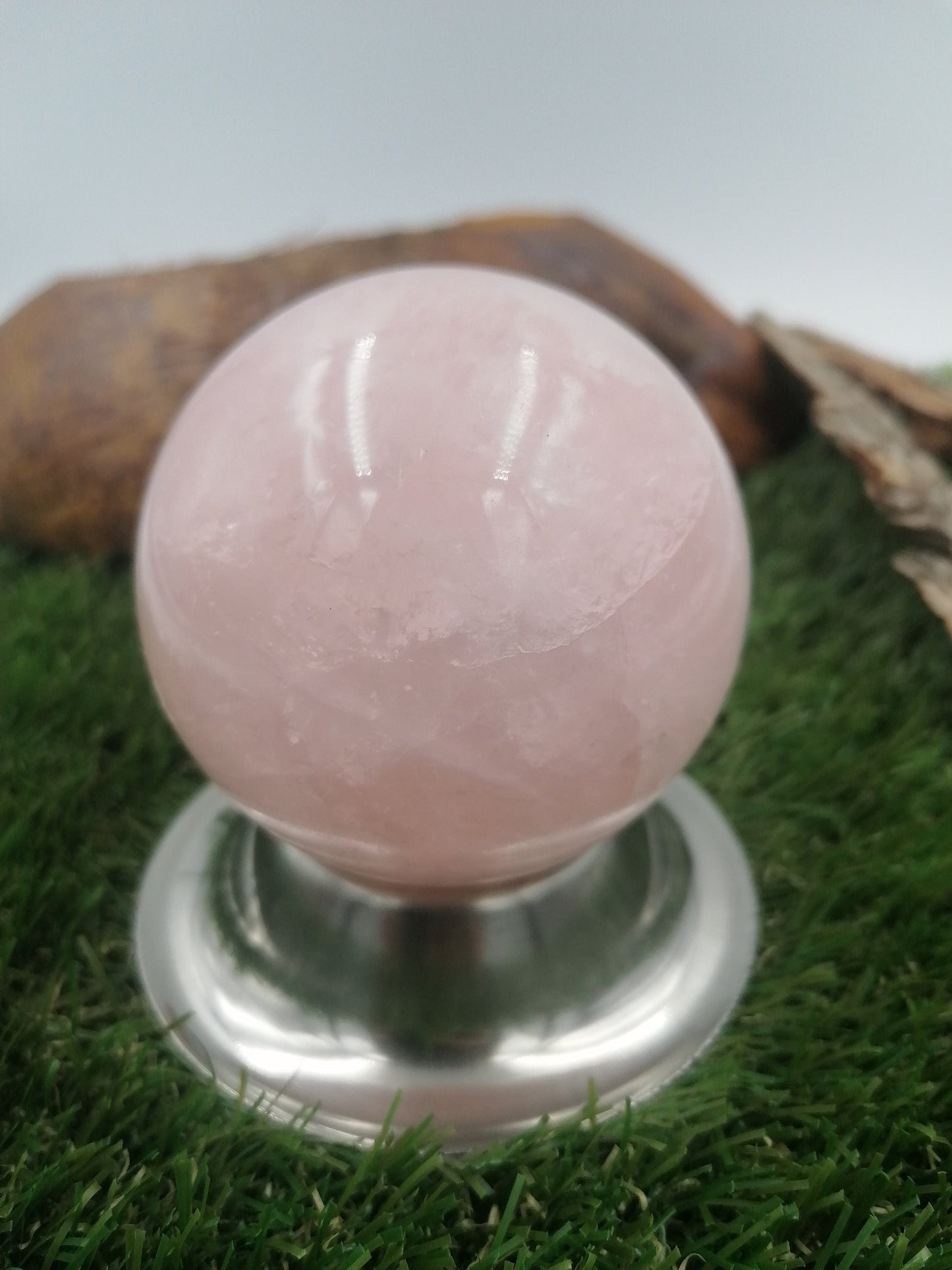 Rose Quartz Crystal Sphere ~ perfect For Crystal Healing, Crystal Grid, Crystal Ball ~ Metaphysical Healing, Meditation