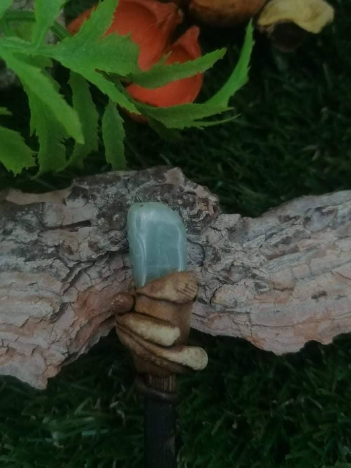 Natural Crystal Aqua Marine Wand -Fairy wand-Wizard wand-Nature Wand Healing Crystal Zodiac Mineral Stone