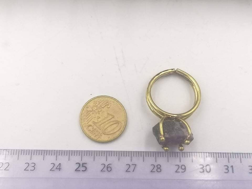 Pink turmaline Crystal Healing Ring - Master Healer, Chakra Alignment, Aura Protection, Amplifier