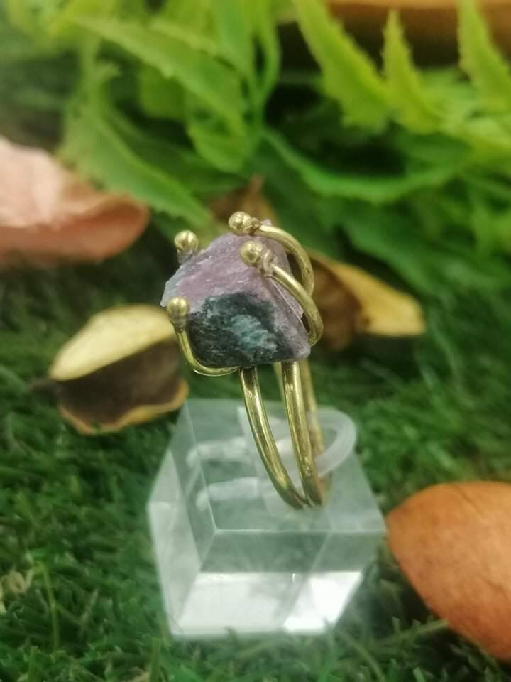 Pink turmaline Crystal Healing Ring - Master Healer, Chakra Alignment, Aura Protection, Amplifier