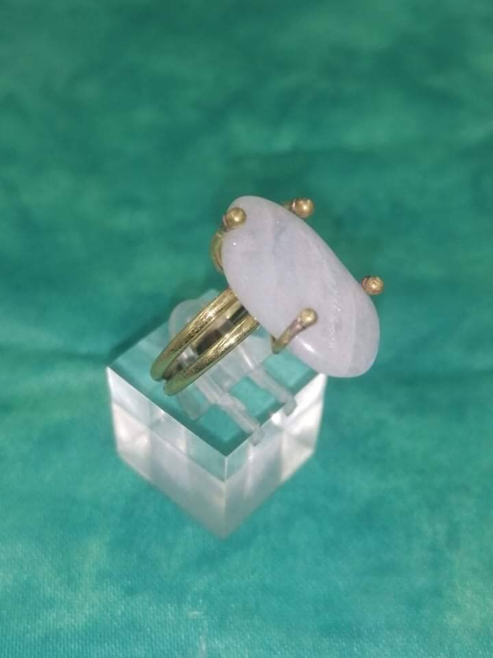 Moonstone Crystal Healing Ring - Master Healer, Chakra Alignment, Aura Protection, Amplifier