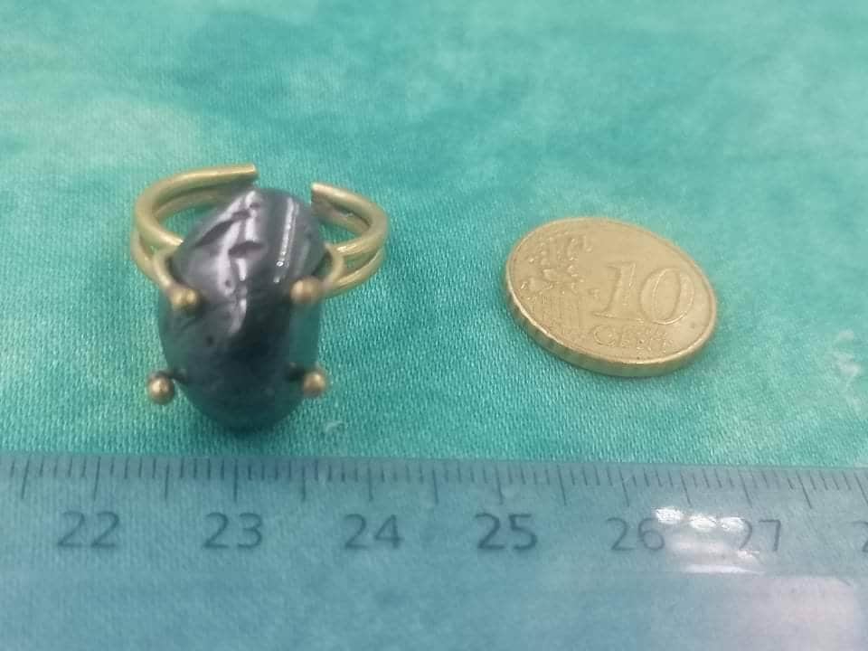 Hematite Crystal Healing Ring - Master Healer, Chakra Alignment, Aura Protection, Amplifier