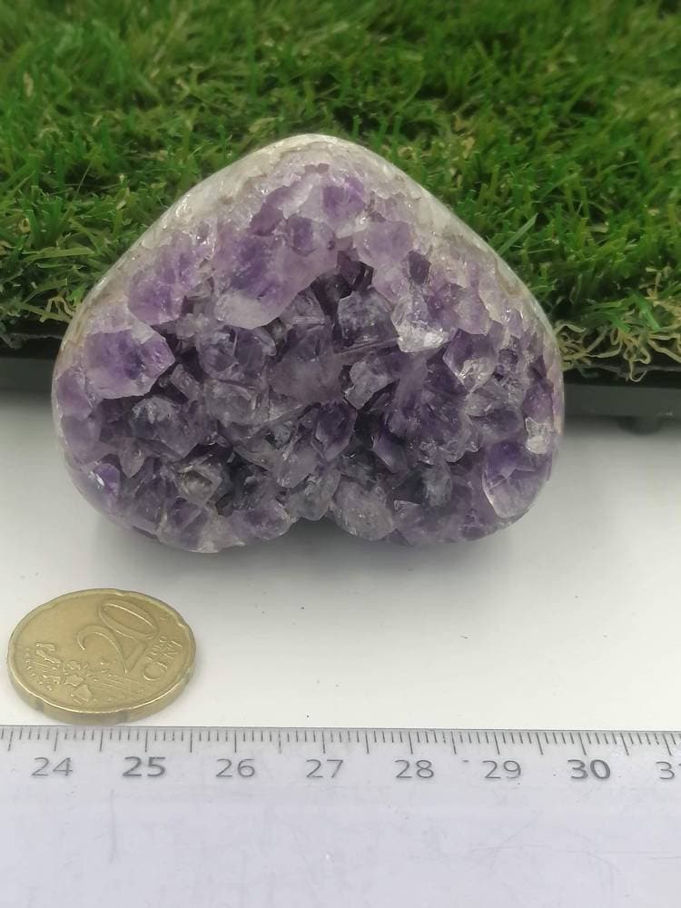 Amethyst Heart Shaped Stone Crystal,Brazilian stone Rough, Protection Healing, Cluster stone,Magic Power, Decoration