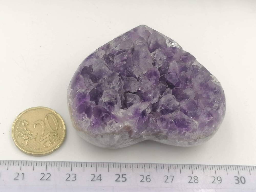 Amethyst Heart Shaped Stone Crystal,Brazilian stone Rough, Protection Healing, Cluster stone,Magic Power, Decoration