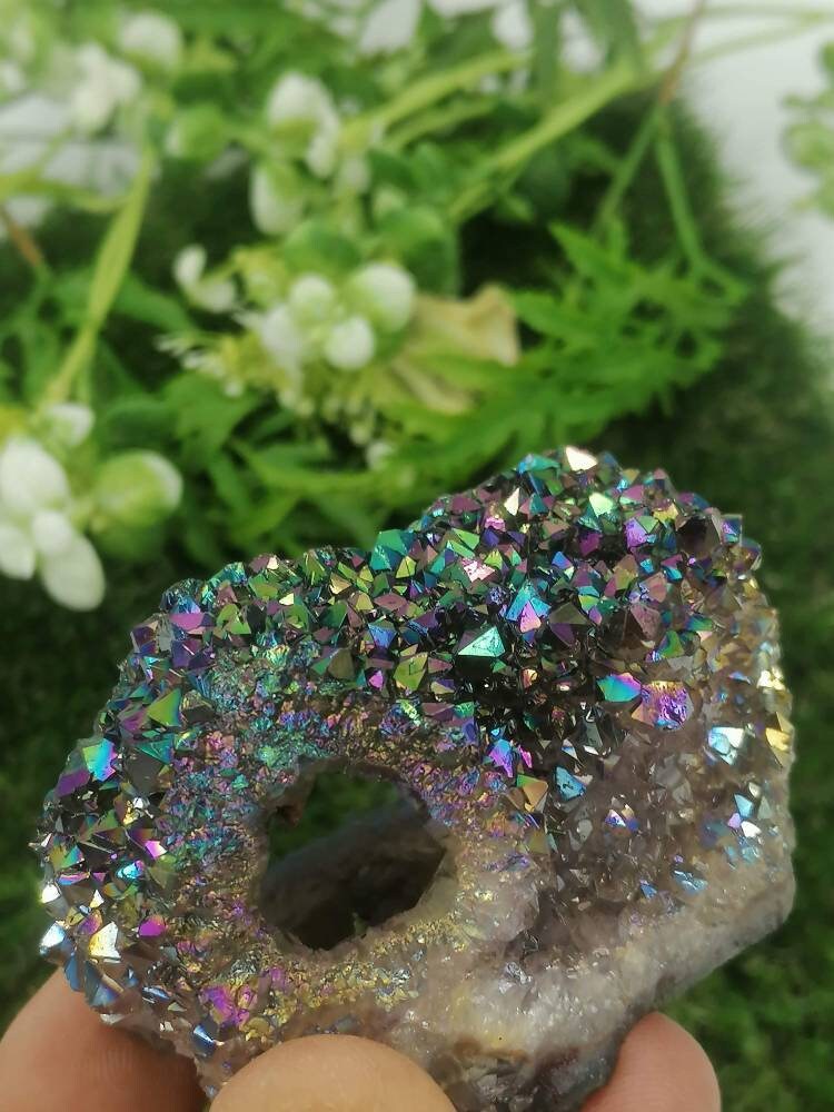 Natural Cactus Amethyst and Titanium oxidation - Amazing Collector's Piece Extra Quality