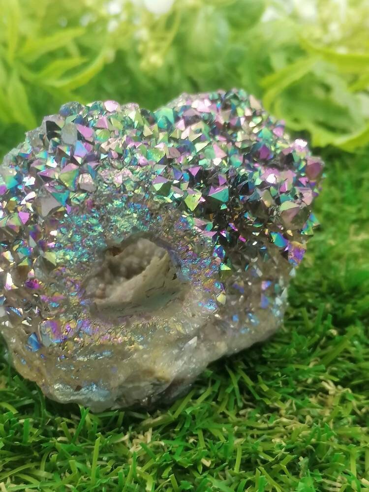 Natural Cactus Amethyst and Titanium oxidation - Amazing Collector's Piece Extra Quality