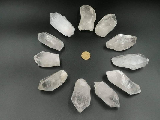 Clear Quartz Raw Crystal Point | Natural Rough Stone | Spiritual Healing | Clear Quartz Tumbled Stones | Healing crystal