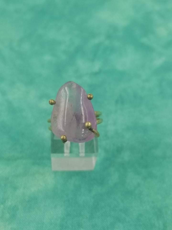 Amethyst Crystal Ring Handmade
