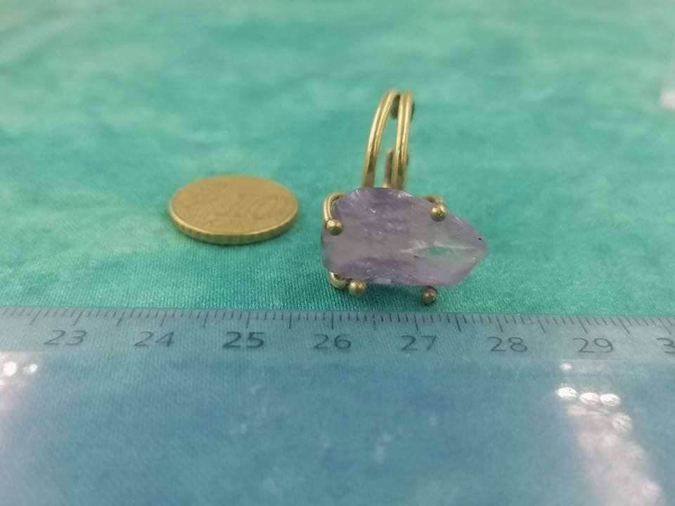 Amethyst Crystal Ring Handmade