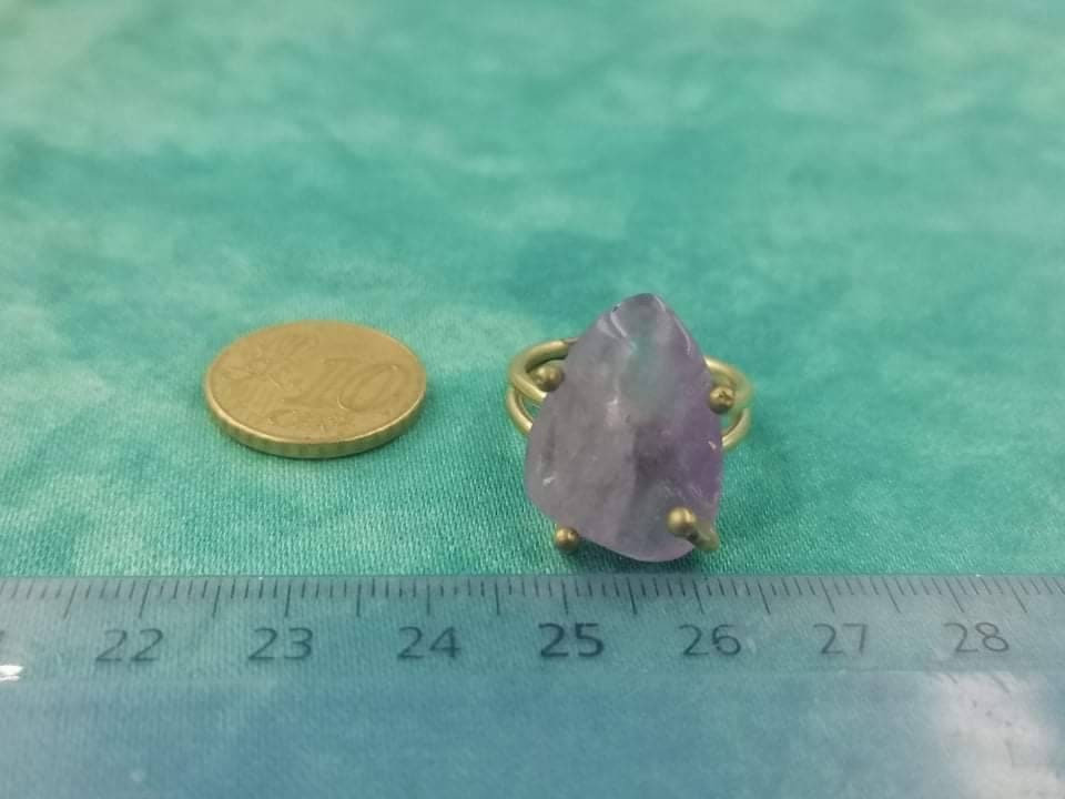 Amethyst Crystal Ring Handmade