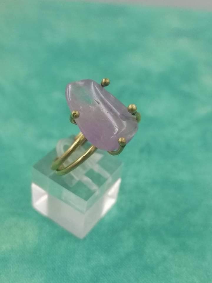 Amethyst Crystal Ring Handmade