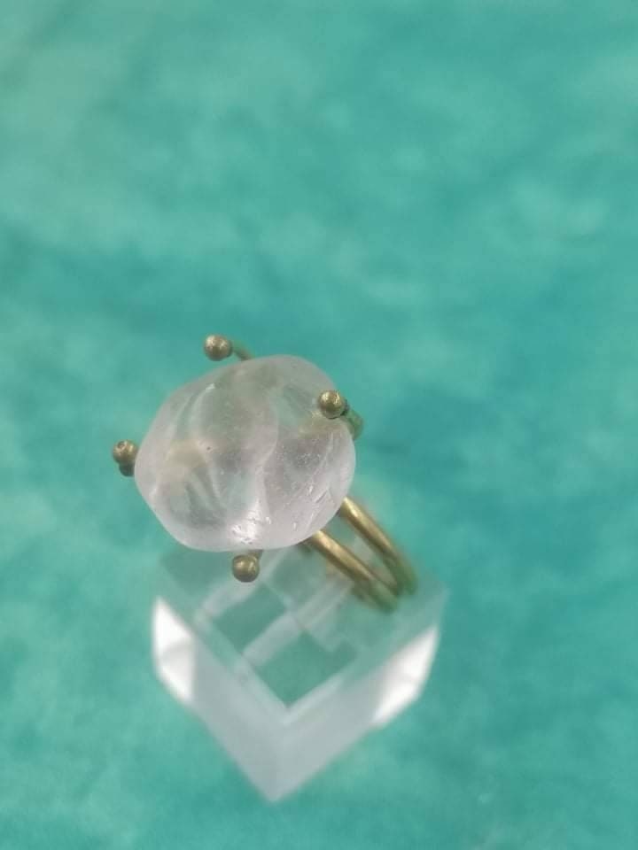 Clear Quartz Crystal Ring Handmade