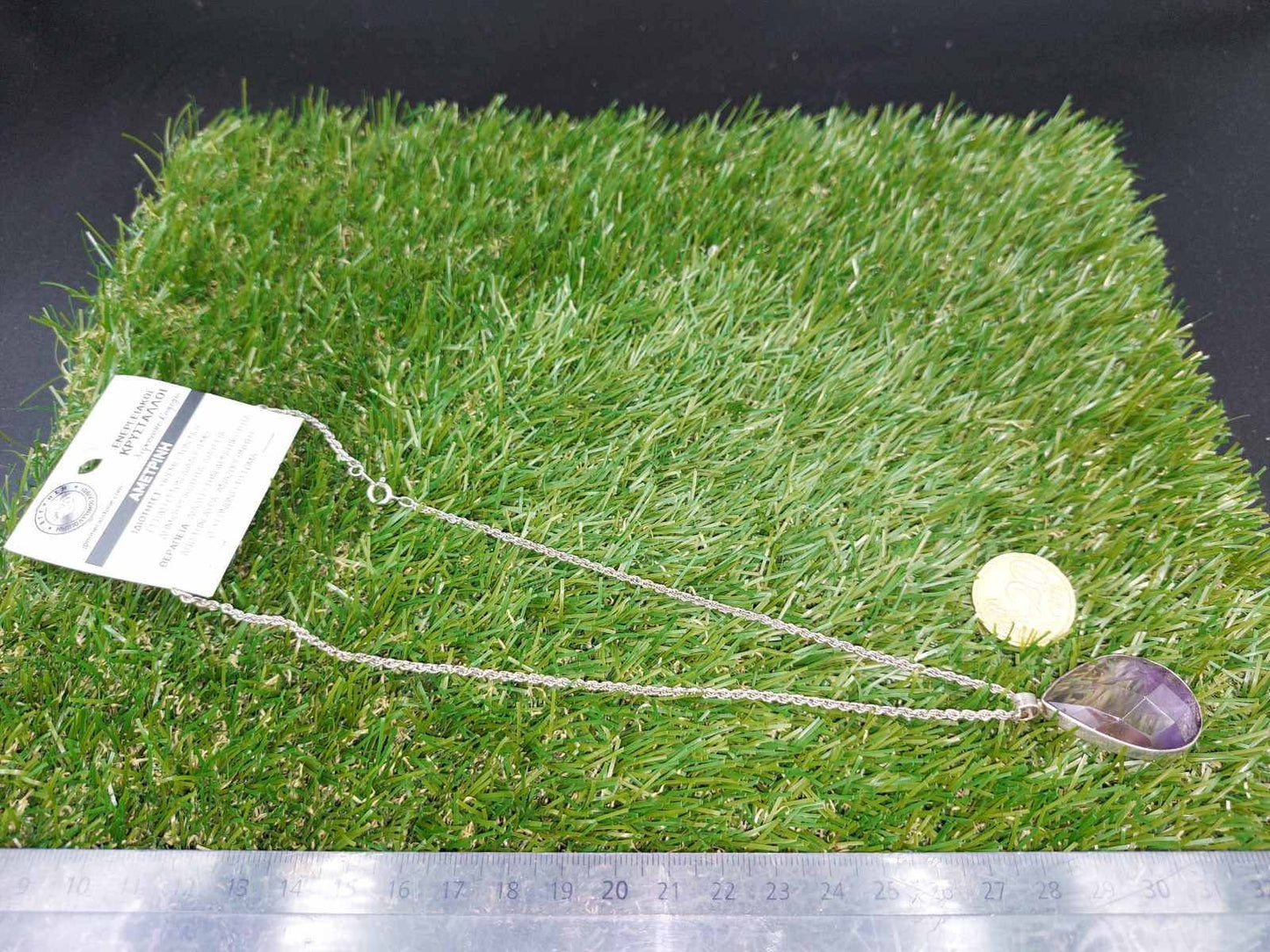 High Quality Crystal Ametrine Necklace Cabochon Cut Faceted Cut Sterling Silver 925 Bezel Pendant