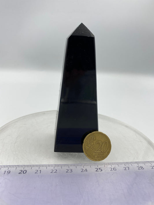 Black Tower Agate with Crystal Quartz - HEALING - UNIQUE - DECOR