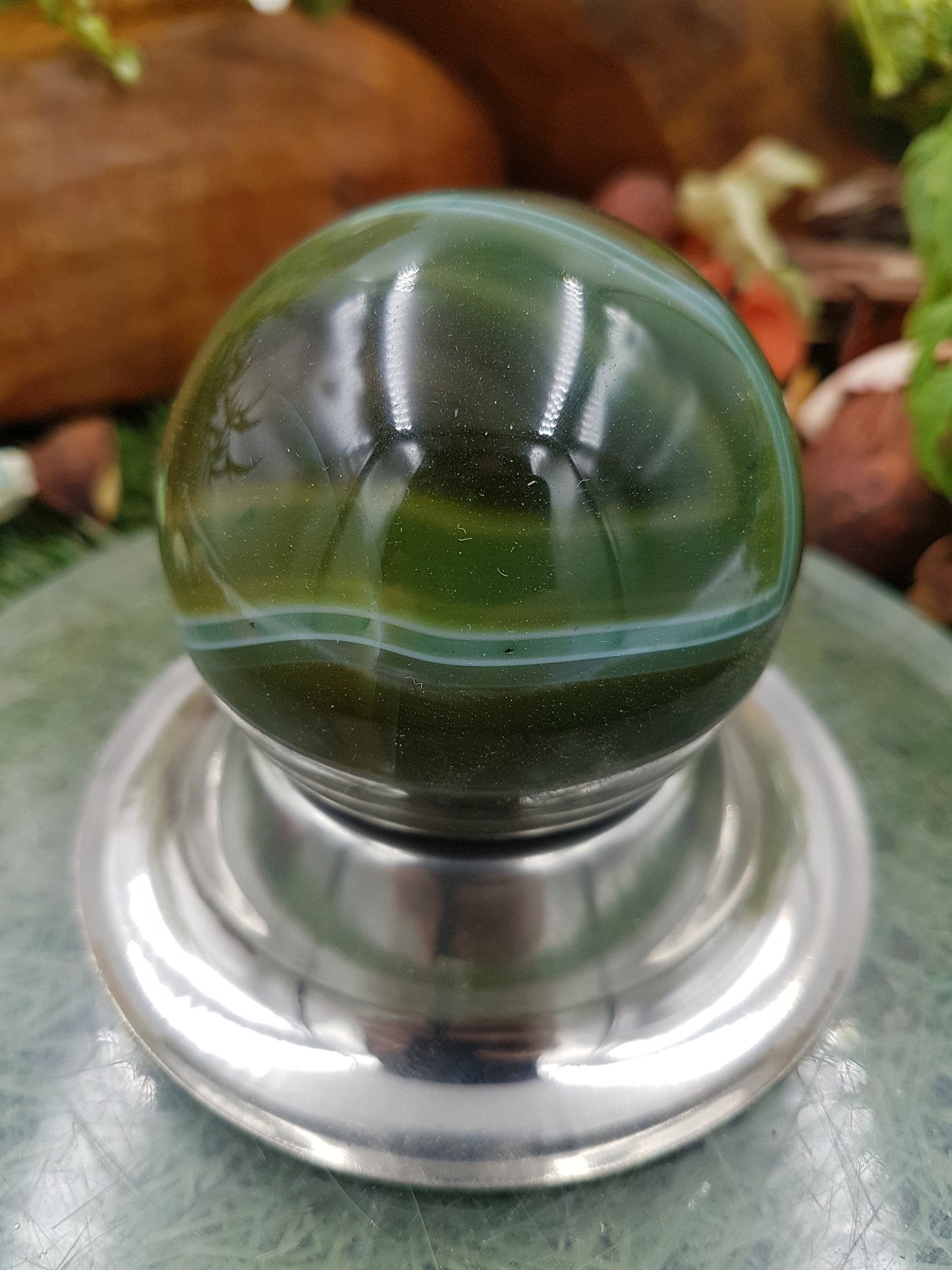 Crystal Green Quartz Sphere ~ perfect For Crystal Healing, Crystal Grid, Crystal Ball ~ Metaphysical Healing, Meditation