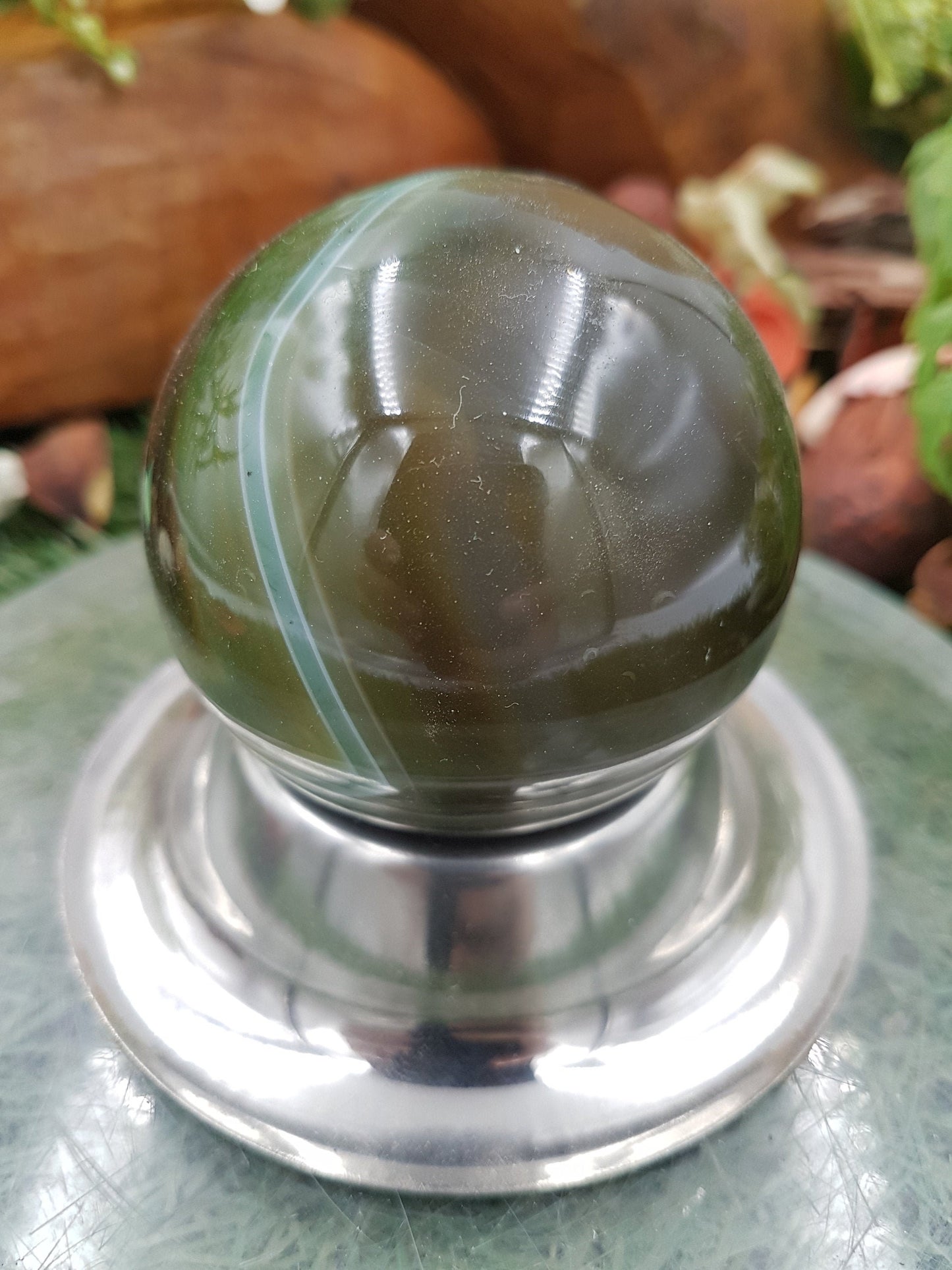 Crystal Green Quartz Sphere ~ perfect For Crystal Healing, Crystal Grid, Crystal Ball ~ Metaphysical Healing, Meditation