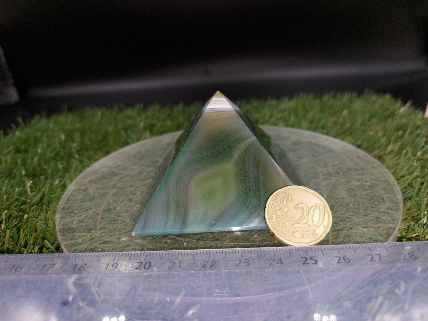 Beautiful Agate Pyramid, Reiki Healing Crystal, Gift Idea