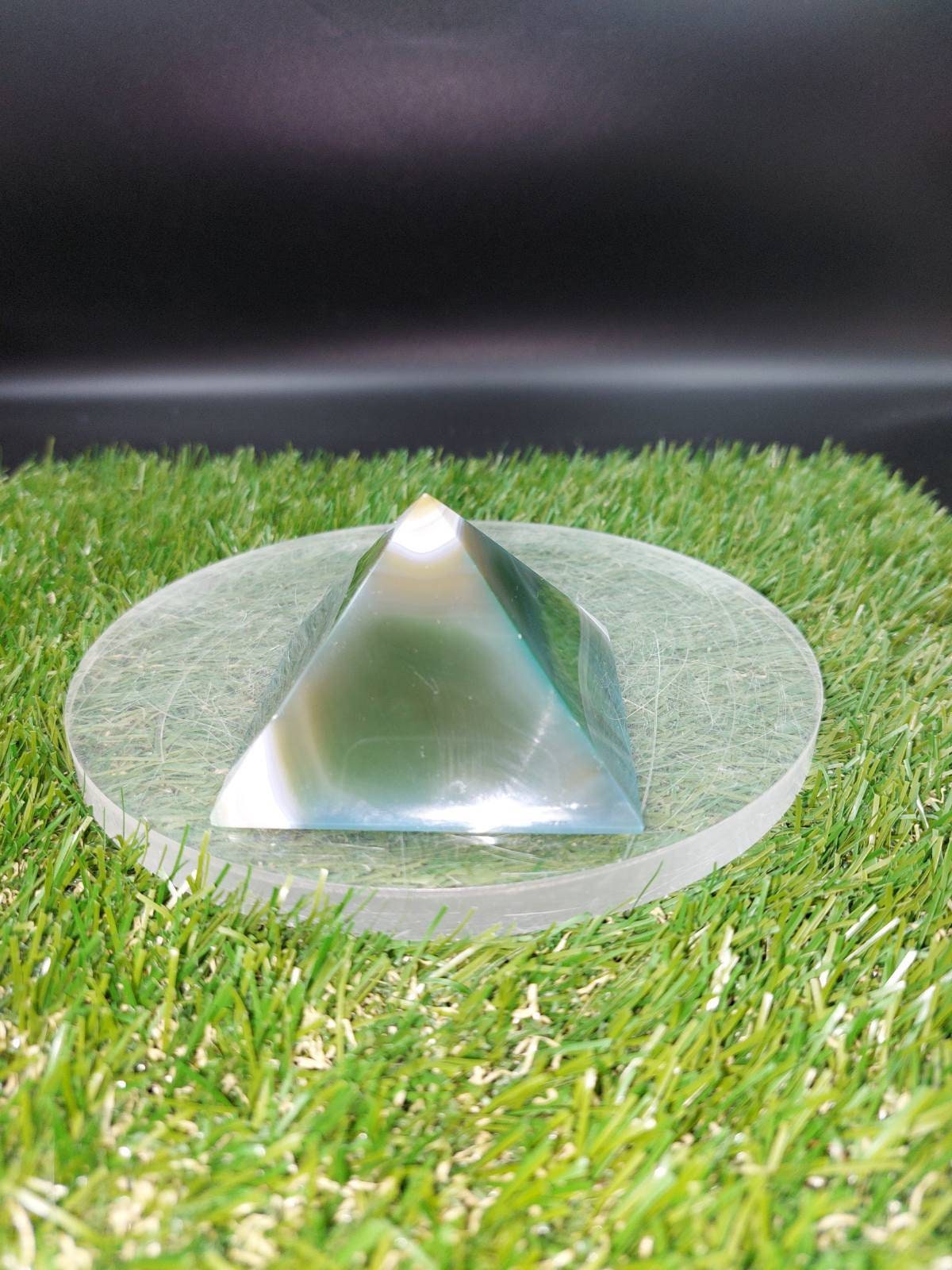 Beautiful Agate Pyramid, Reiki Healing Crystal, Gift Idea