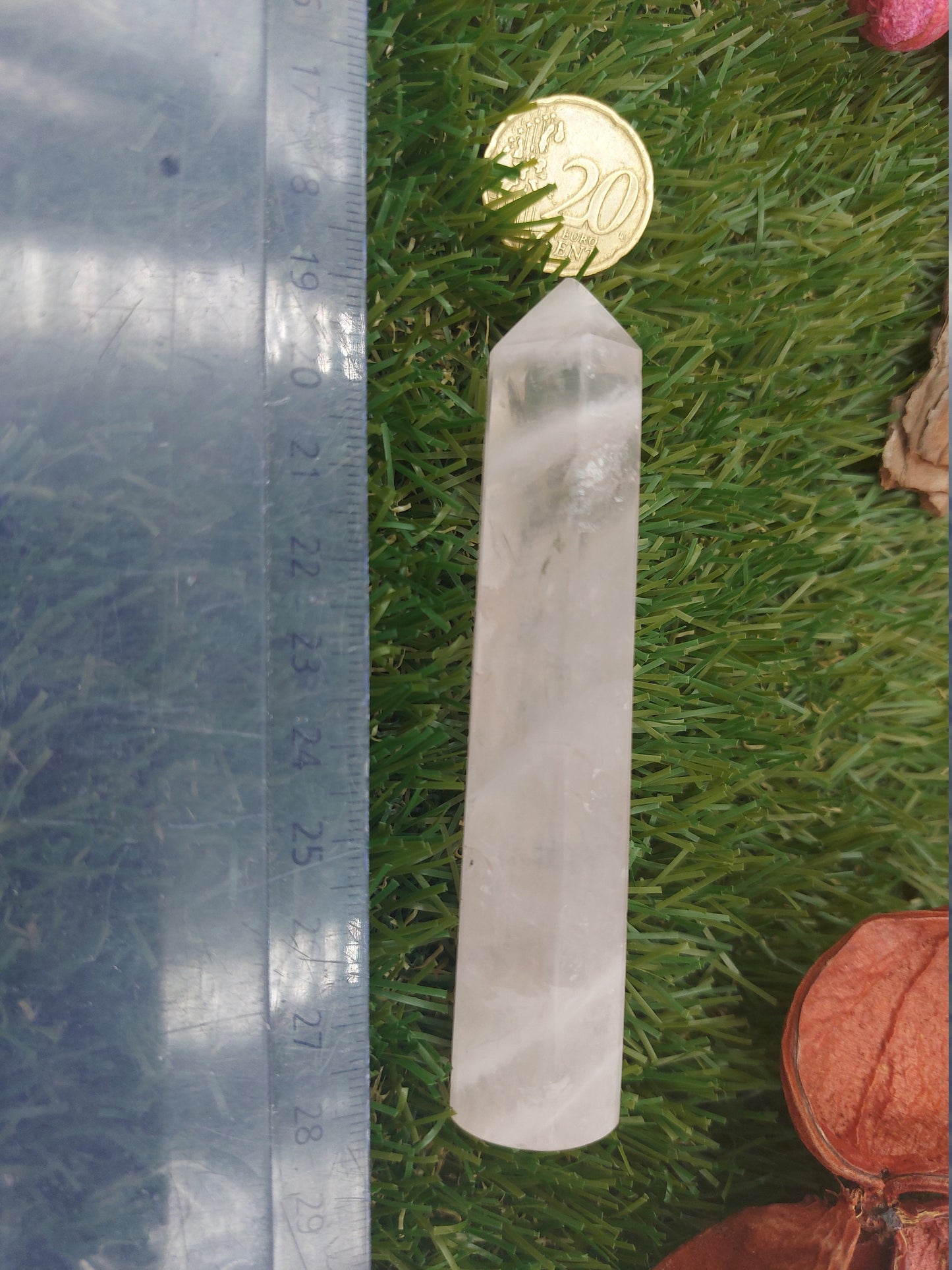 Natural Pink Quartz Crystal Wand - Yoni Massage