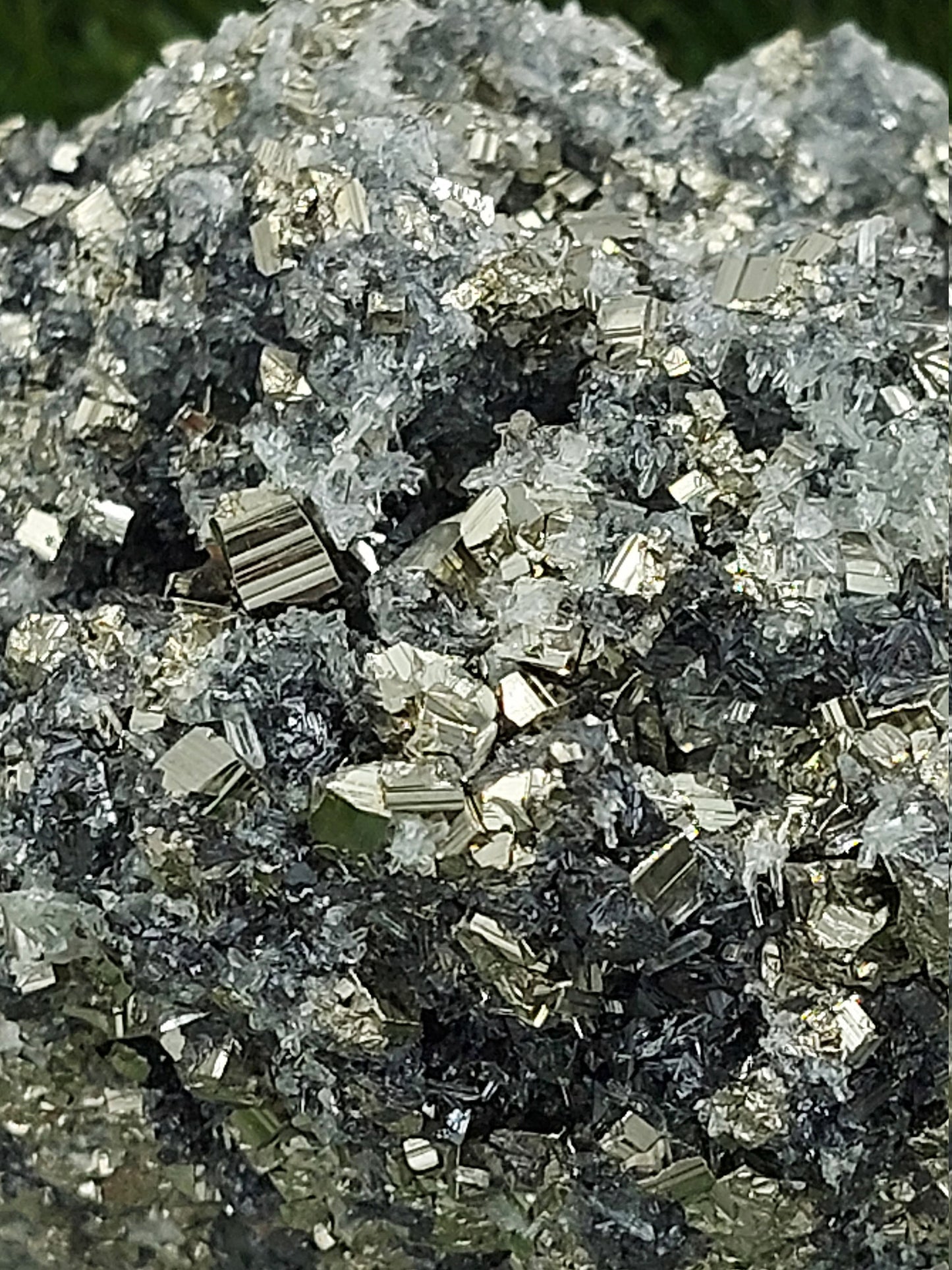UNIQUE-Combination Natural Rough Speciment with Galena - Pyrite - Quartz