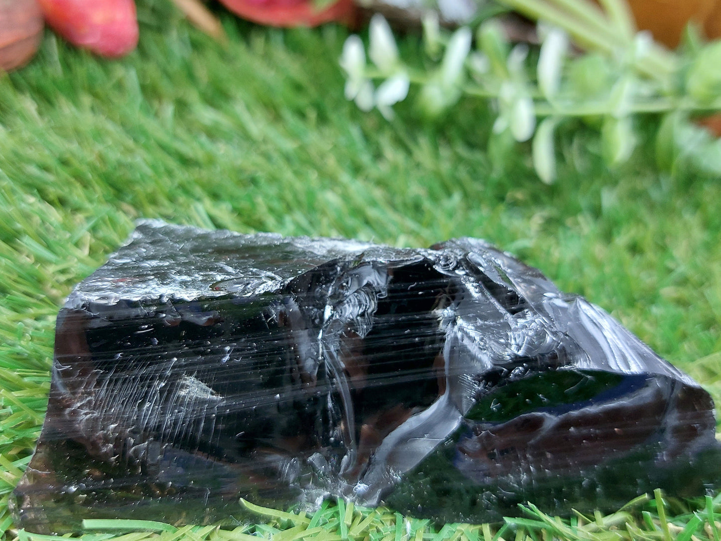 Natural Smokey Obsidian - Protection Crystal Zodiac Mineral Stone
