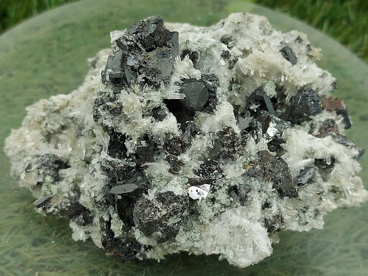 UNIQUE Combination Natural Rough Speciment with Galena - Calcite - Quartz Spikes