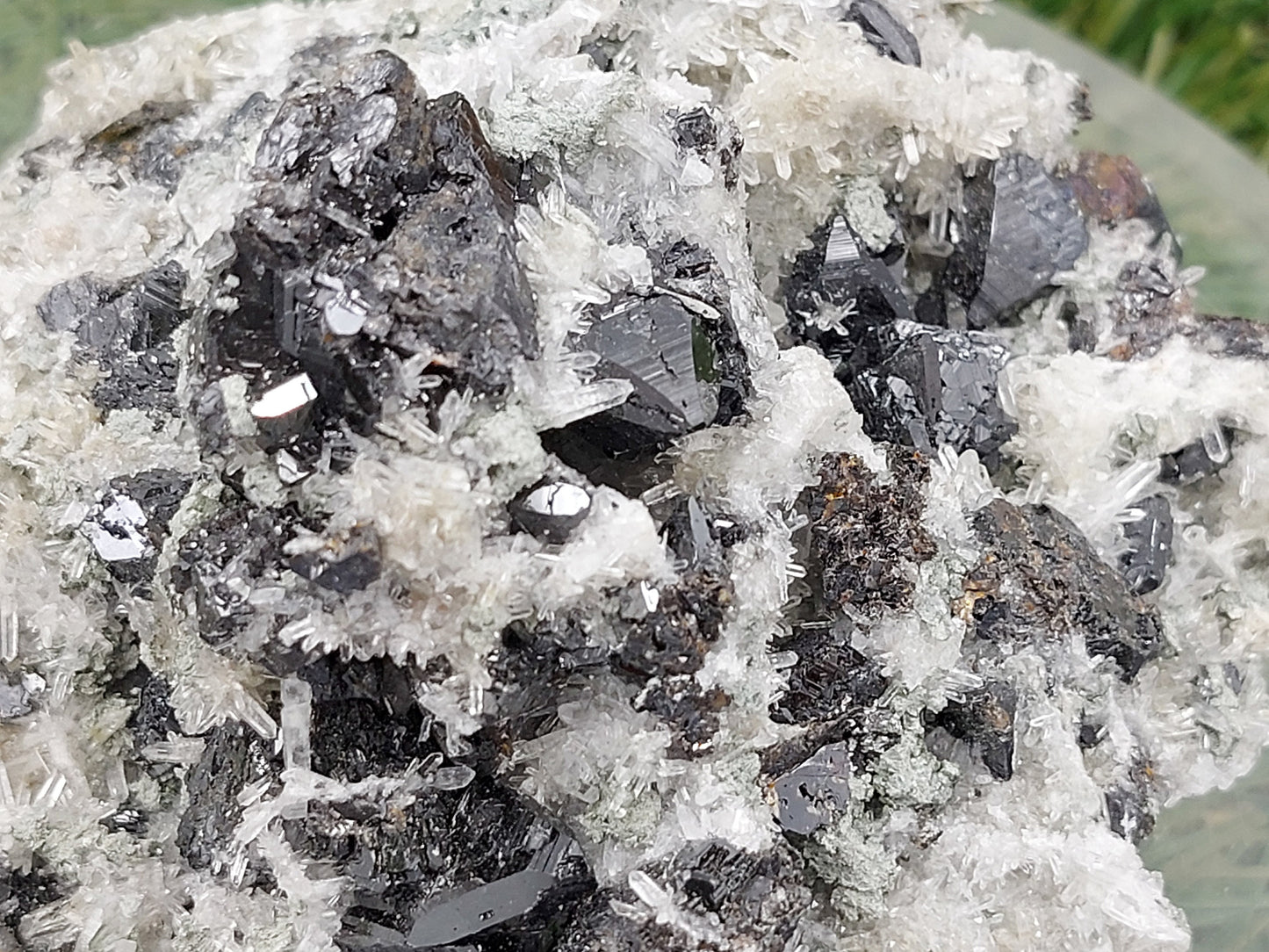 UNIQUE Combination Natural Rough Speciment with Galena - Calcite - Quartz Spikes