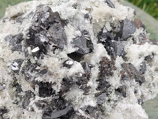 UNIQUE Combination Natural Rough Speciment with Galena - Calcite - Quartz Spikes