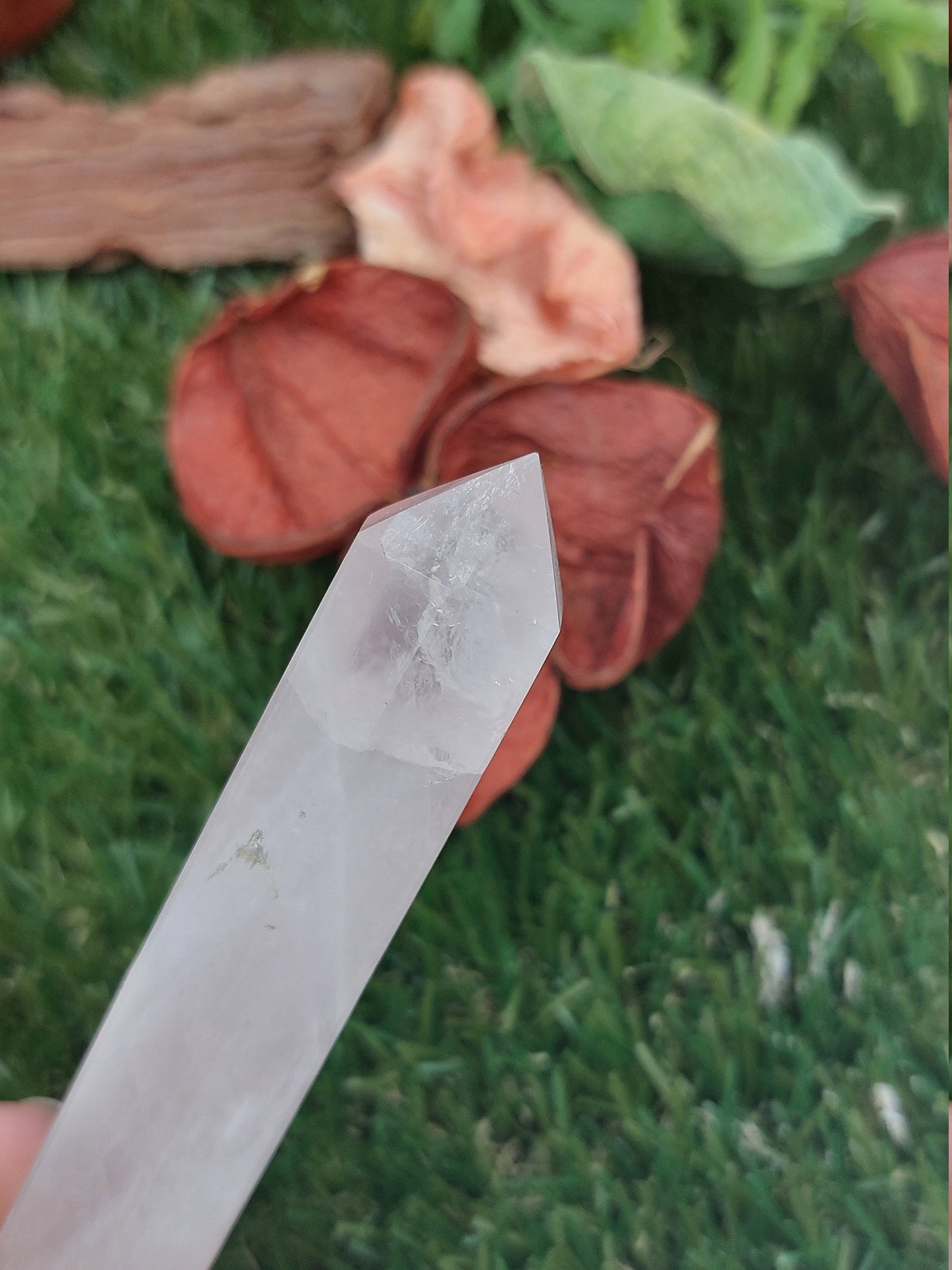 Natural Pink Quartz Crystal Wands - Yoni Massage