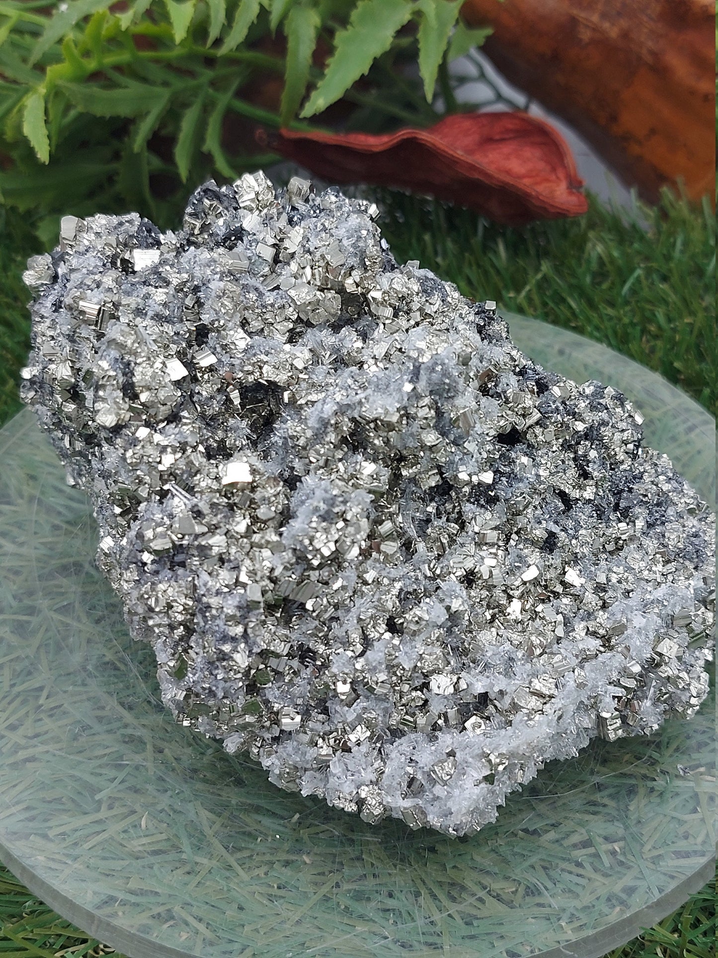 UNIQUE-Combination Natural Rough Speciment with Galena - Pyrite - Quartz