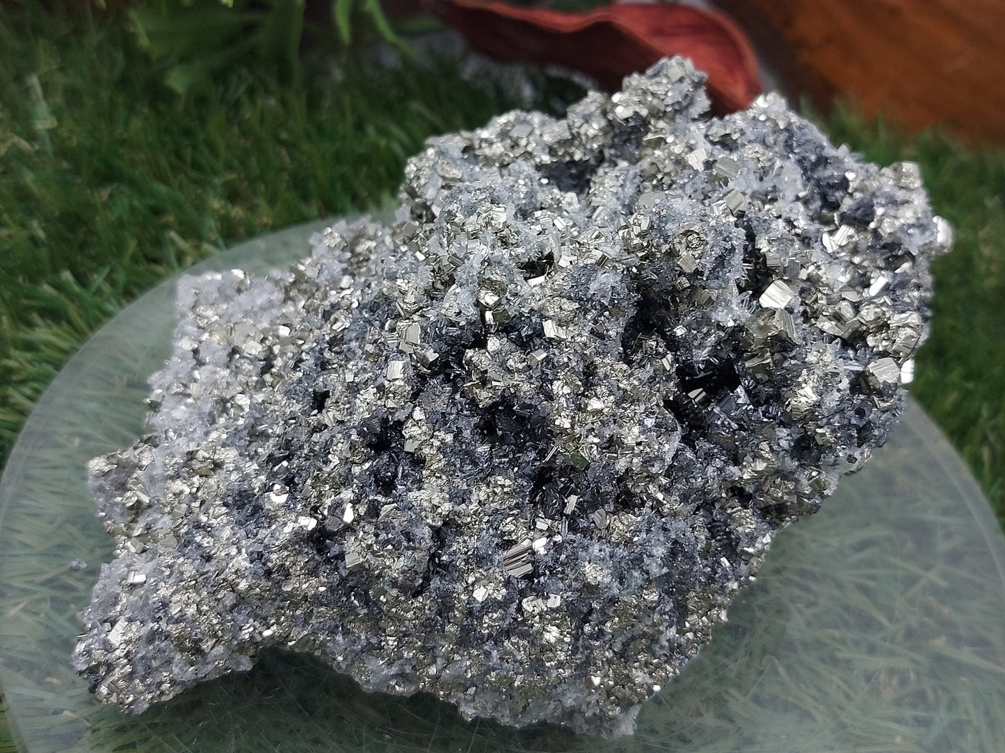 UNIQUE-Combination Natural Rough Speciment with Galena - Pyrite - Quartz