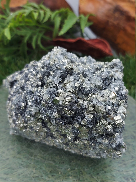 UNIQUE-Combination Natural Rough Speciment with Galena - Pyrite - Quartz