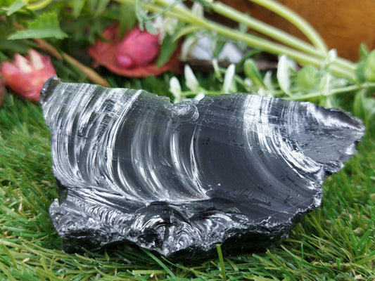 Natural Smokey Obsidian - Protection Crystal Zodiac Mineral Stone