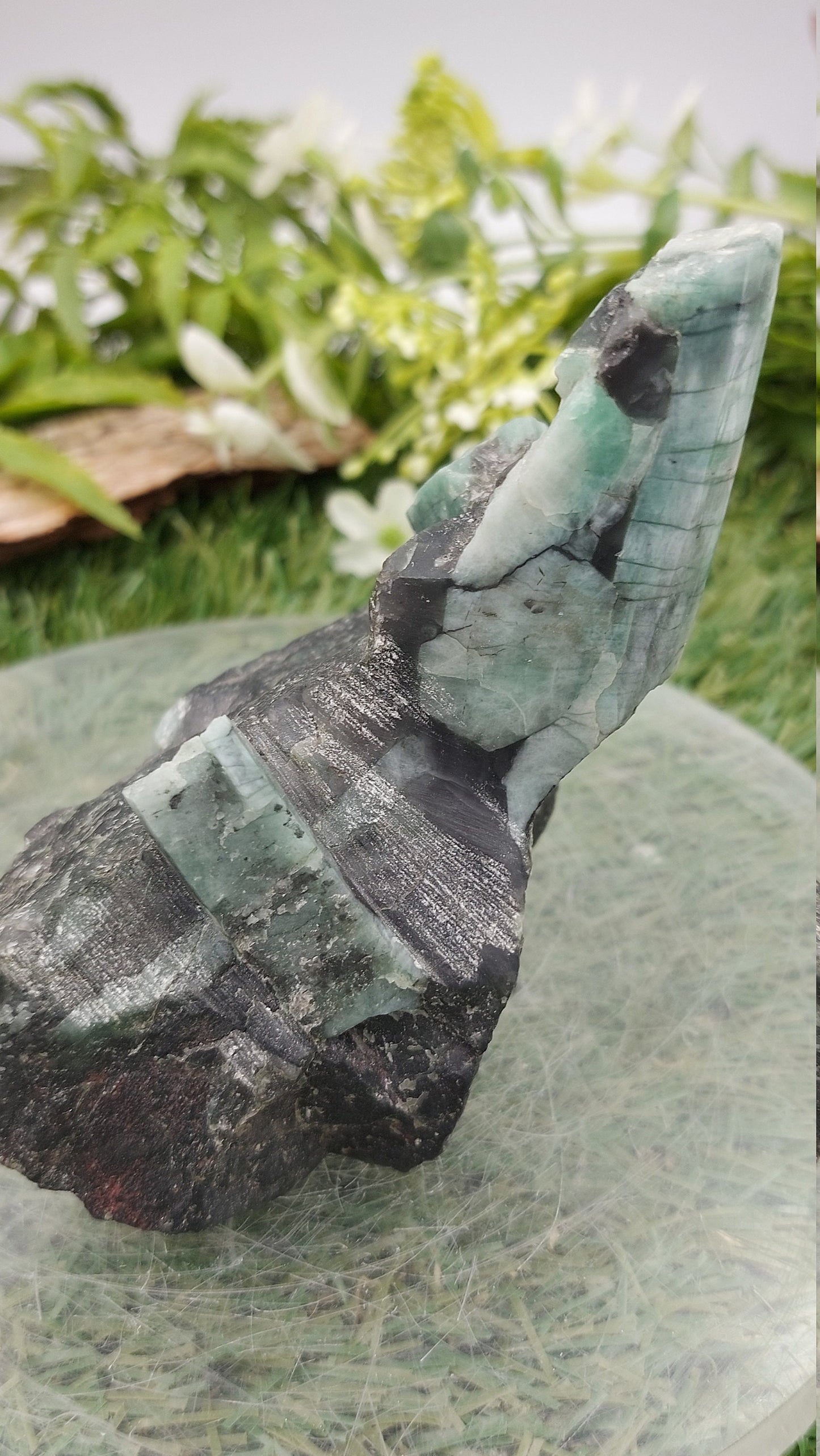 Collector's Piece Polished Emerald - Home Decor - Feng Shui - Protection - Meditation