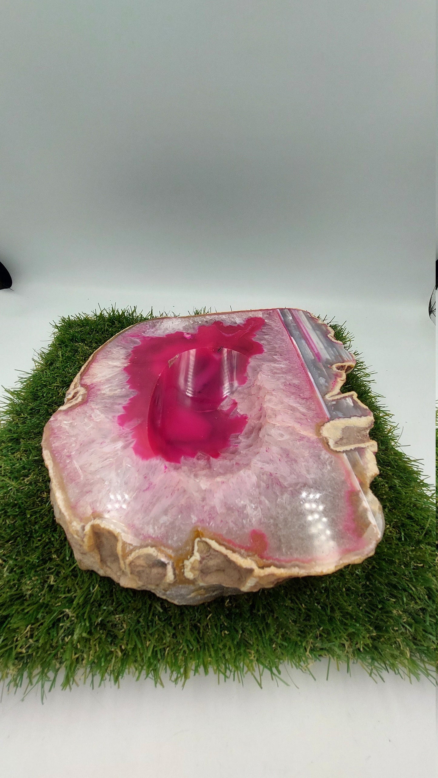 Pink Agate Ashtray - Soothing Crystal - Crystal Healing - Chakra