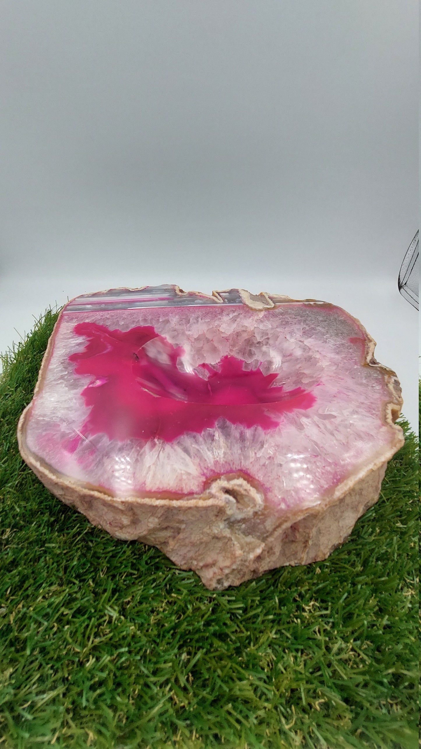 Pink Agate Ashtray - Soothing Crystal - Crystal Healing - Chakra