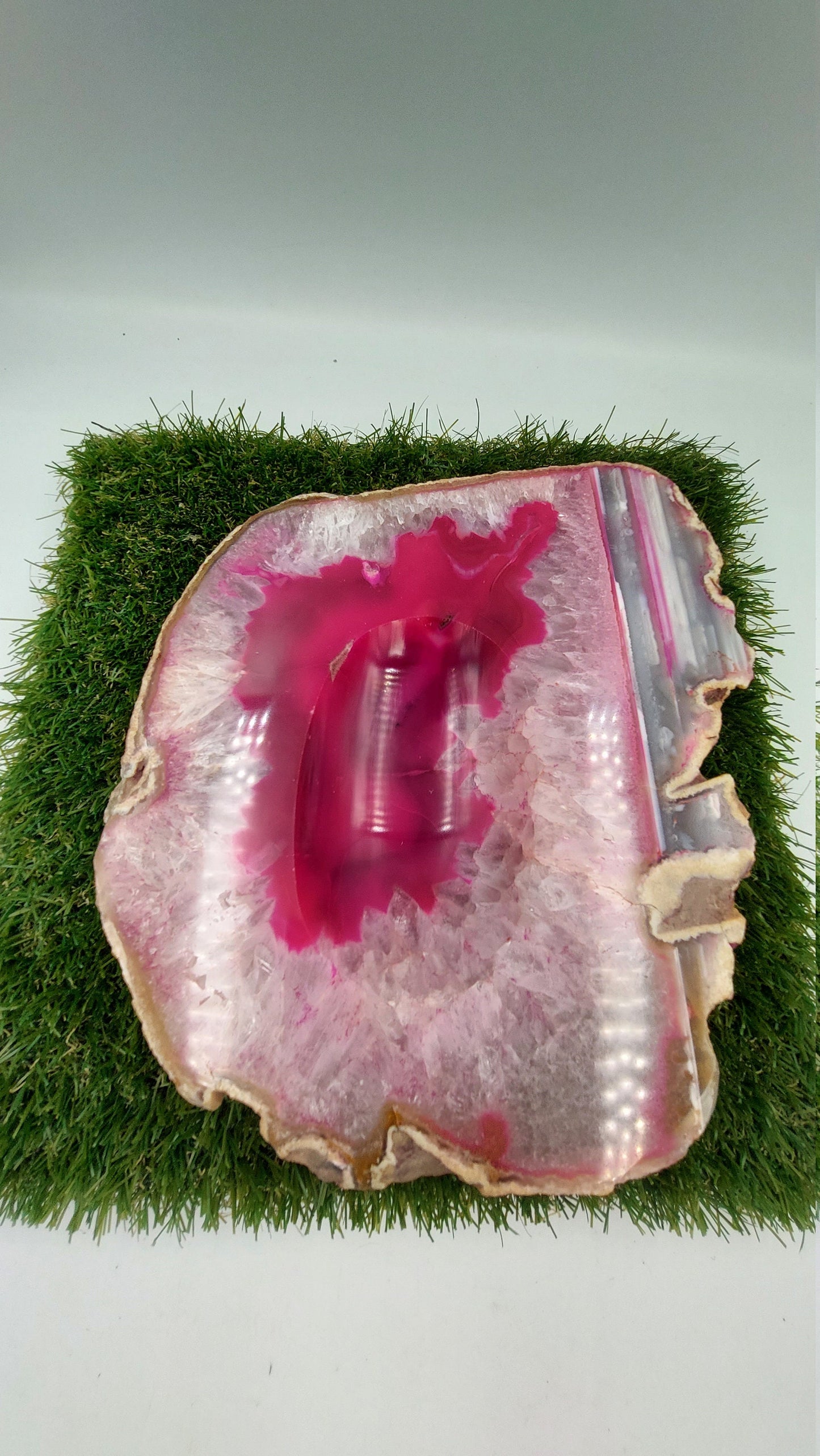 Pink Agate Ashtray - Soothing Crystal - Crystal Healing - Chakra