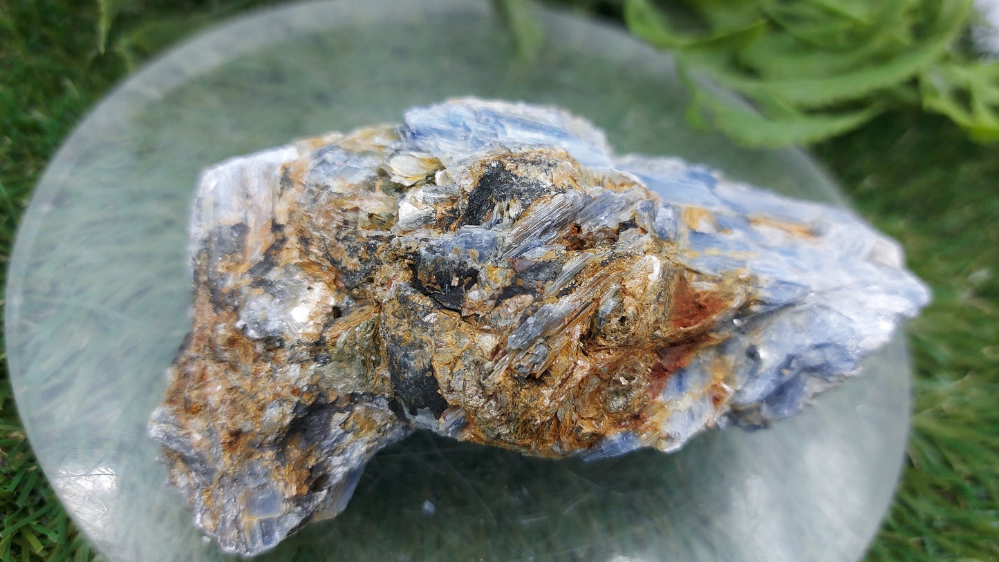Collector's Piece - Rough Blue Kyanite & Biotite Mica for Healing