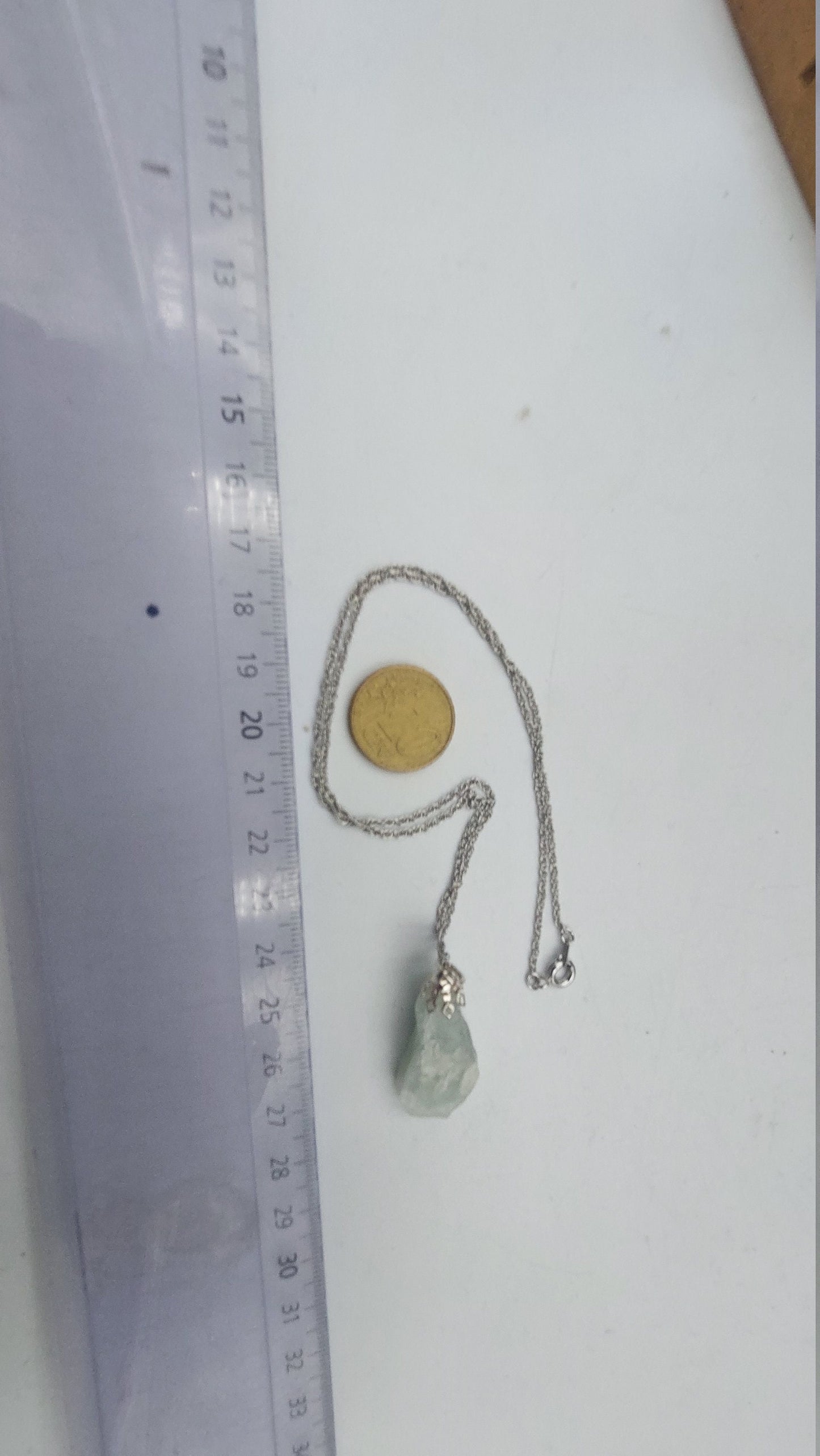 Aqua Marine Rough Mineral Stone Brazilian Crystal Healing Sterling Steel Necklace Protection Gift Accessories