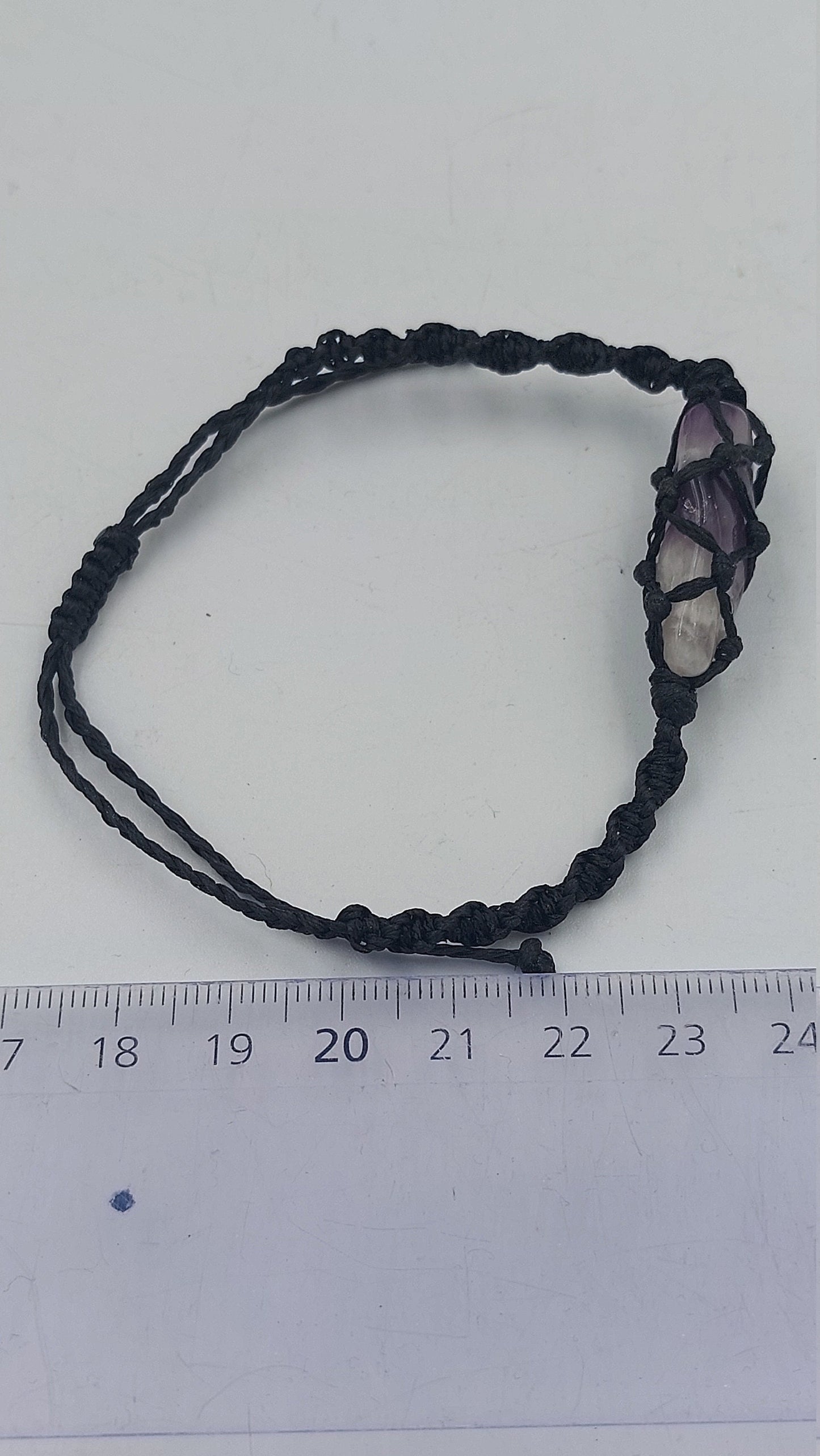 Natürlicher Amethyst Zebra Handgemachtes Wickelarmband Makramee Heilkristall Accessoires Sternzeichen Mineralstein