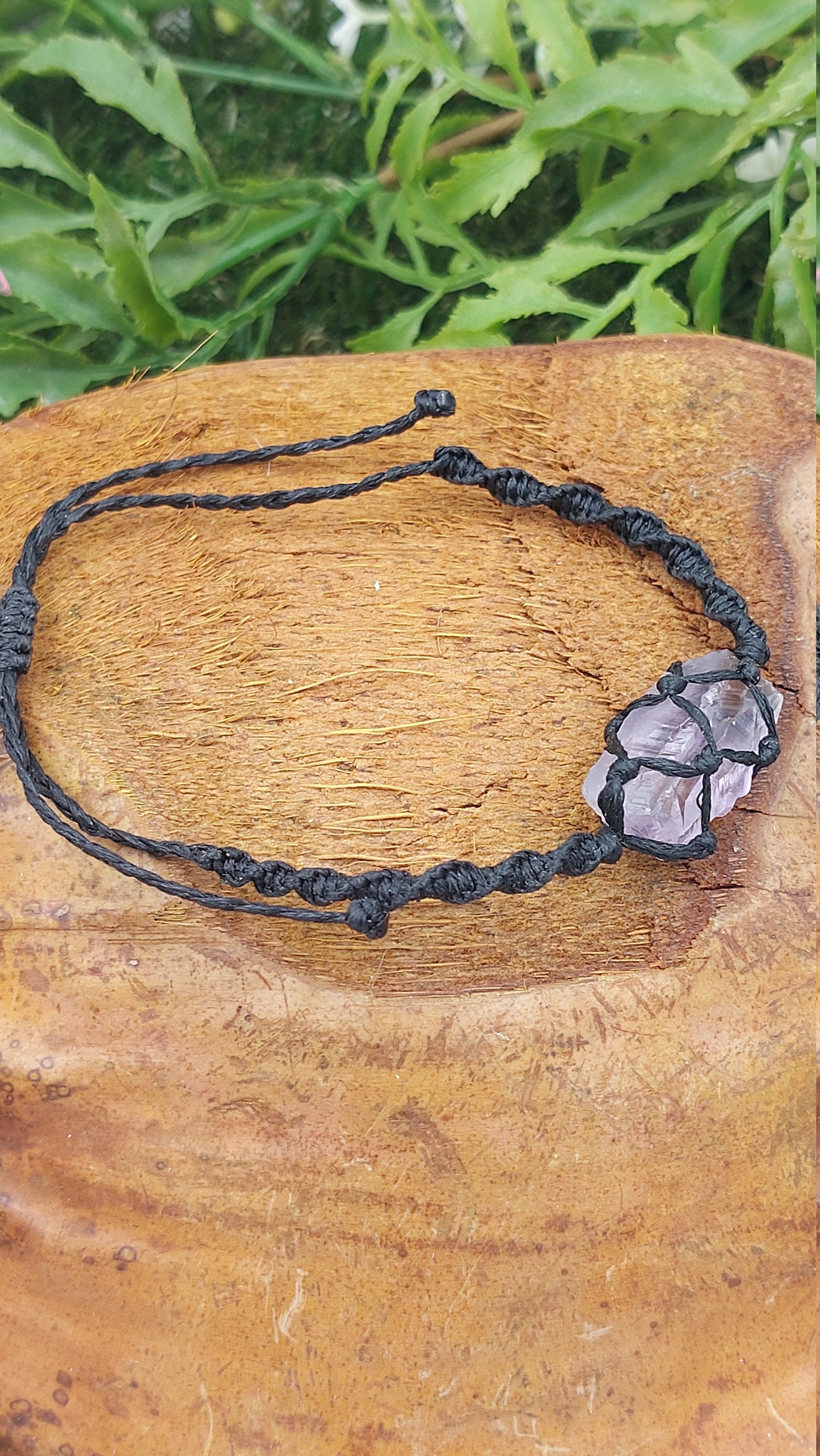 Natural Amethyst Handmade Wrap It Macrame Bracelet Healing Crystal Accessories Zodiac Mineral Stone