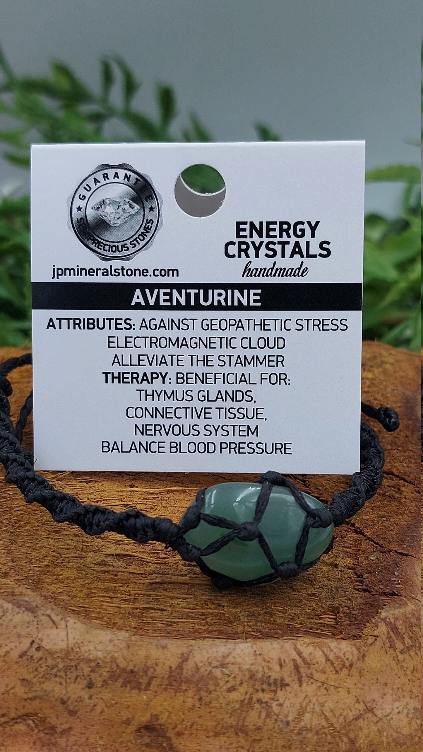 Natural Aventurine Handmade Wrap It Macrame Bracelet Healing Crystal Accessories Zodiac Mineral Stone