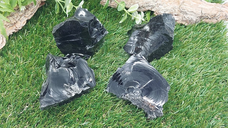 Obsidian Rough Crystal Lot - Extra Quality