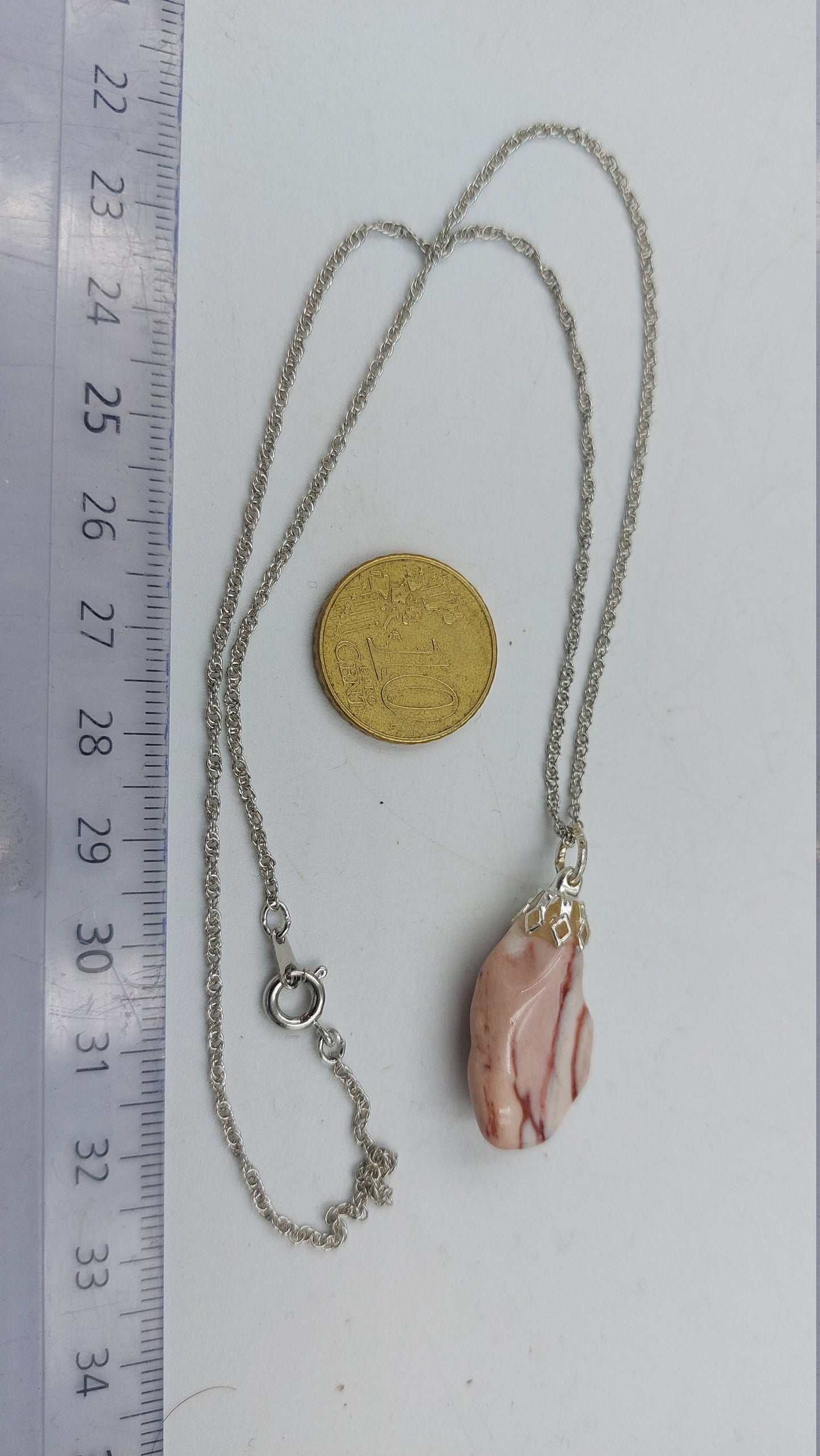 Natural Jasper Zebra Sterling Steel Necklace Polished Healing Crystal Accessories Zodiac Mineral Stone