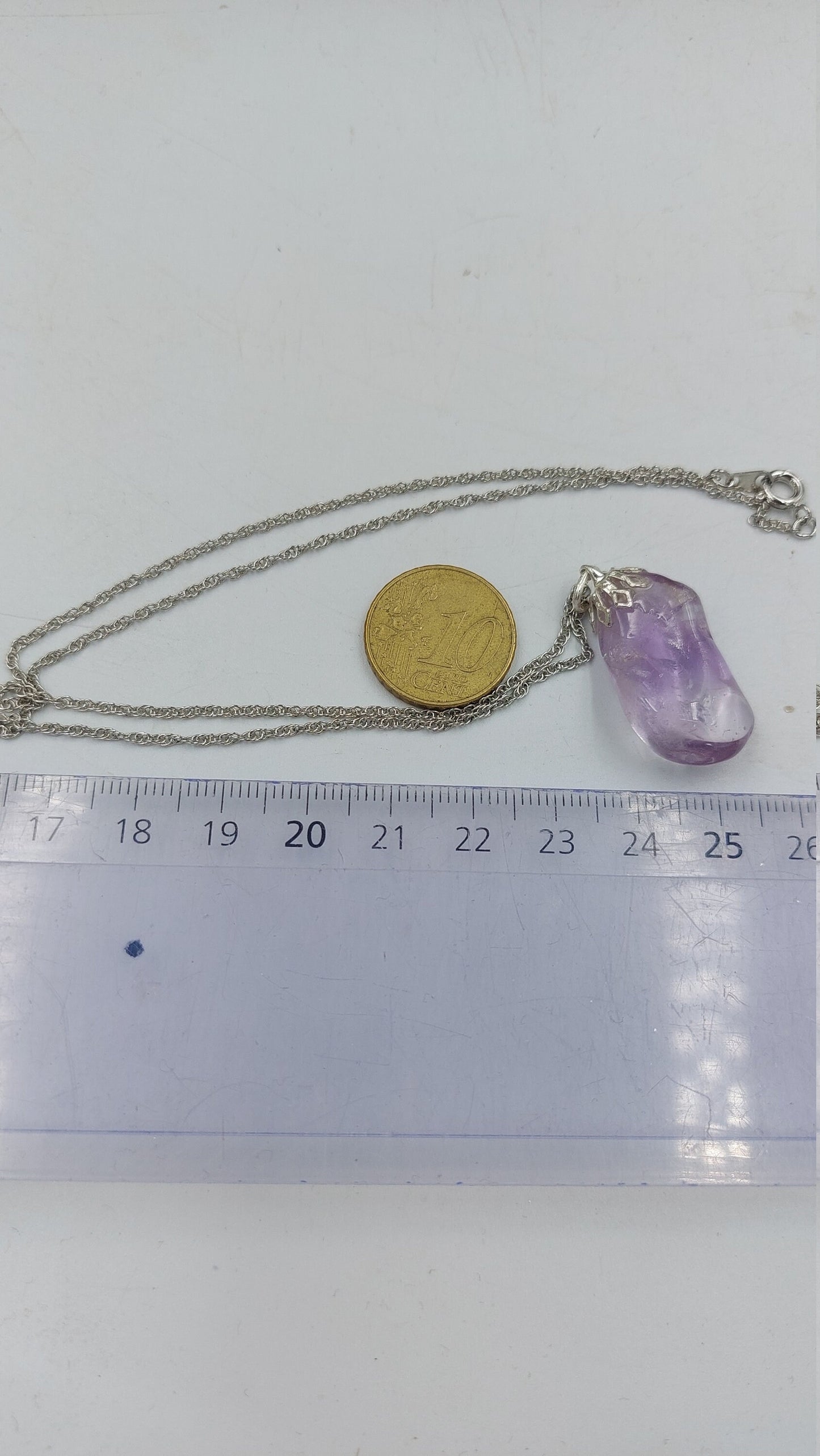 Amethyst Crystal - Necklace gift idea- gem crystal -healing protection