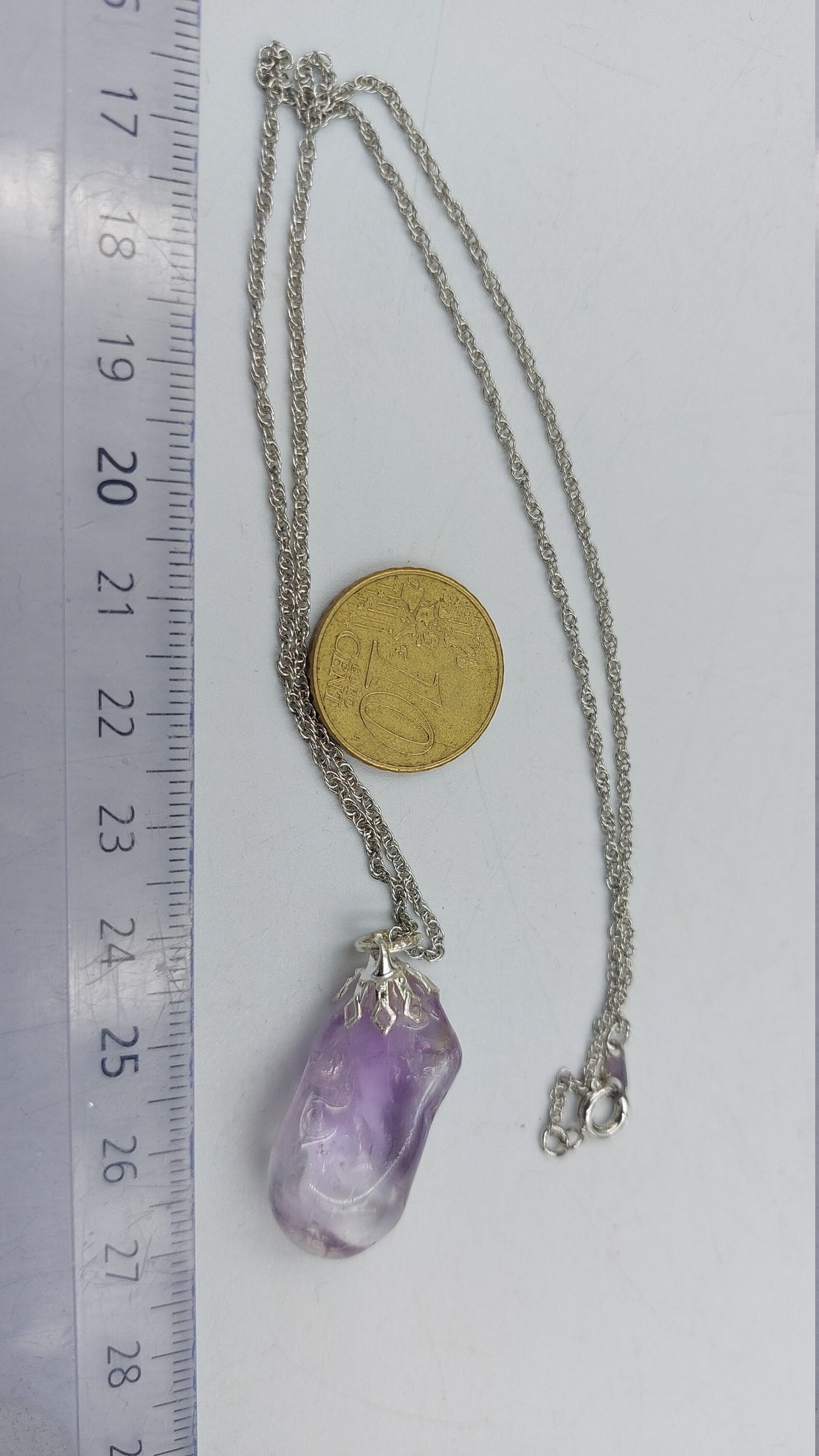 Amethyst Crystal - Necklace gift idea- gem crystal -healing protection