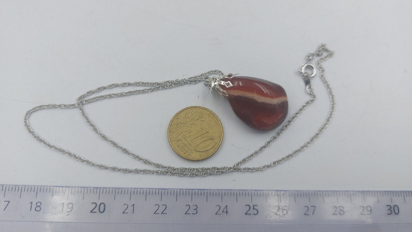 Fire Agate Crystal Necklace