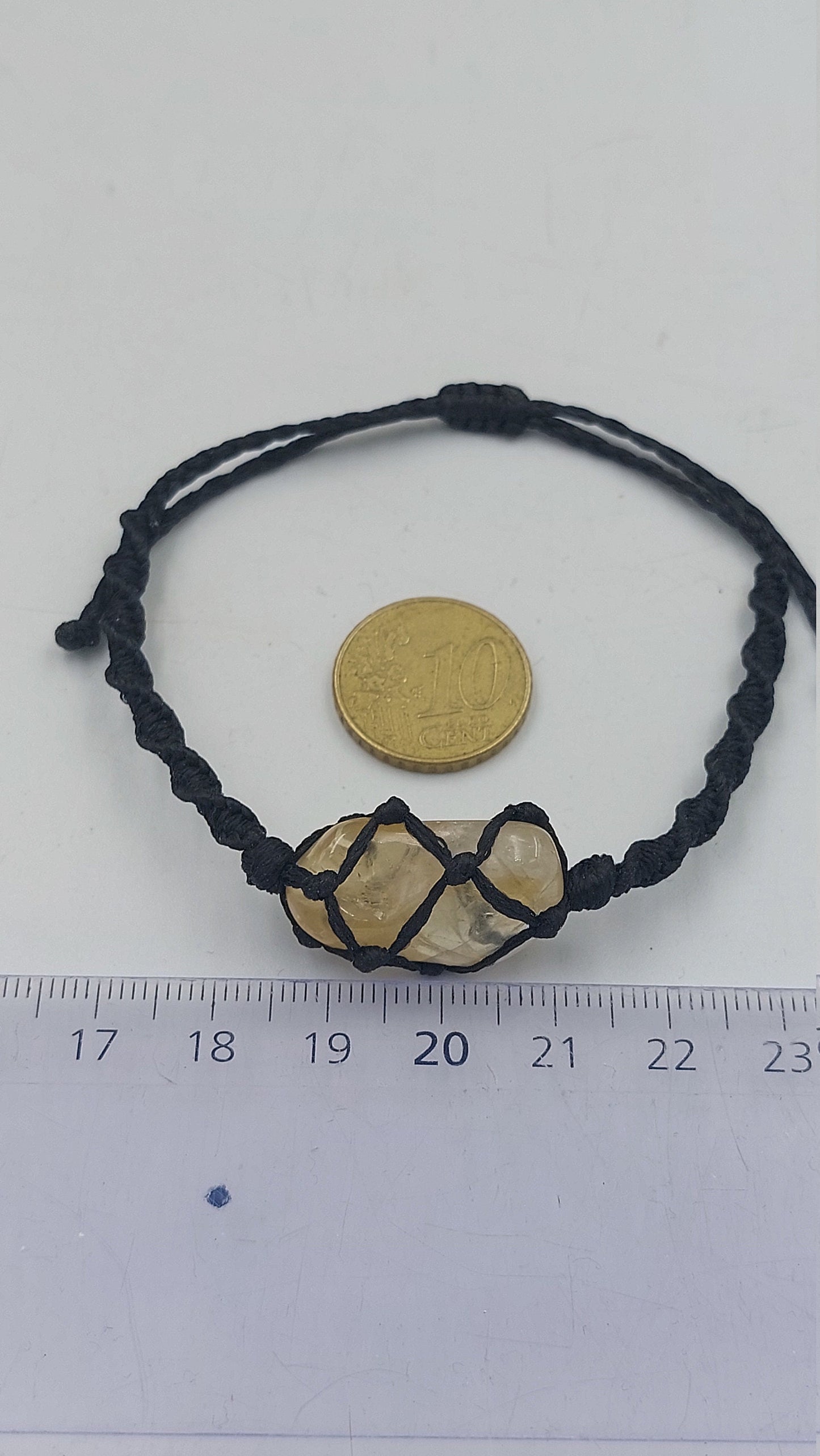 Natural Citrine Handmade Wrap It Macrame Bracelet Healing Crystal Accessories Zodiac Mineral Stone