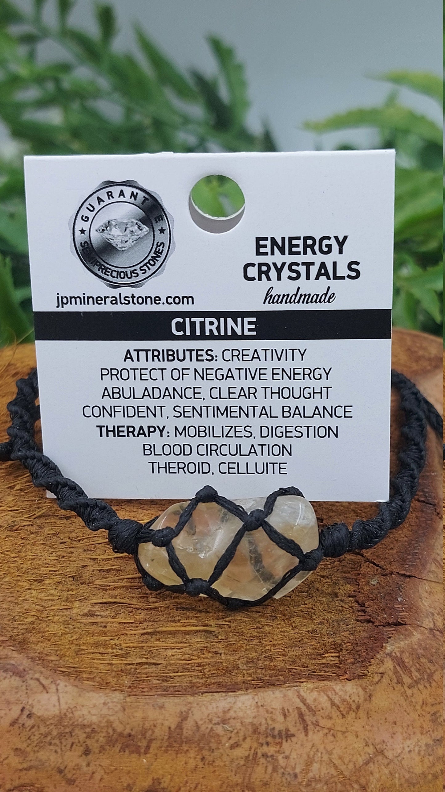 Natural Citrine Handmade Wrap It Macrame Bracelet Healing Crystal Accessories Zodiac Mineral Stone
