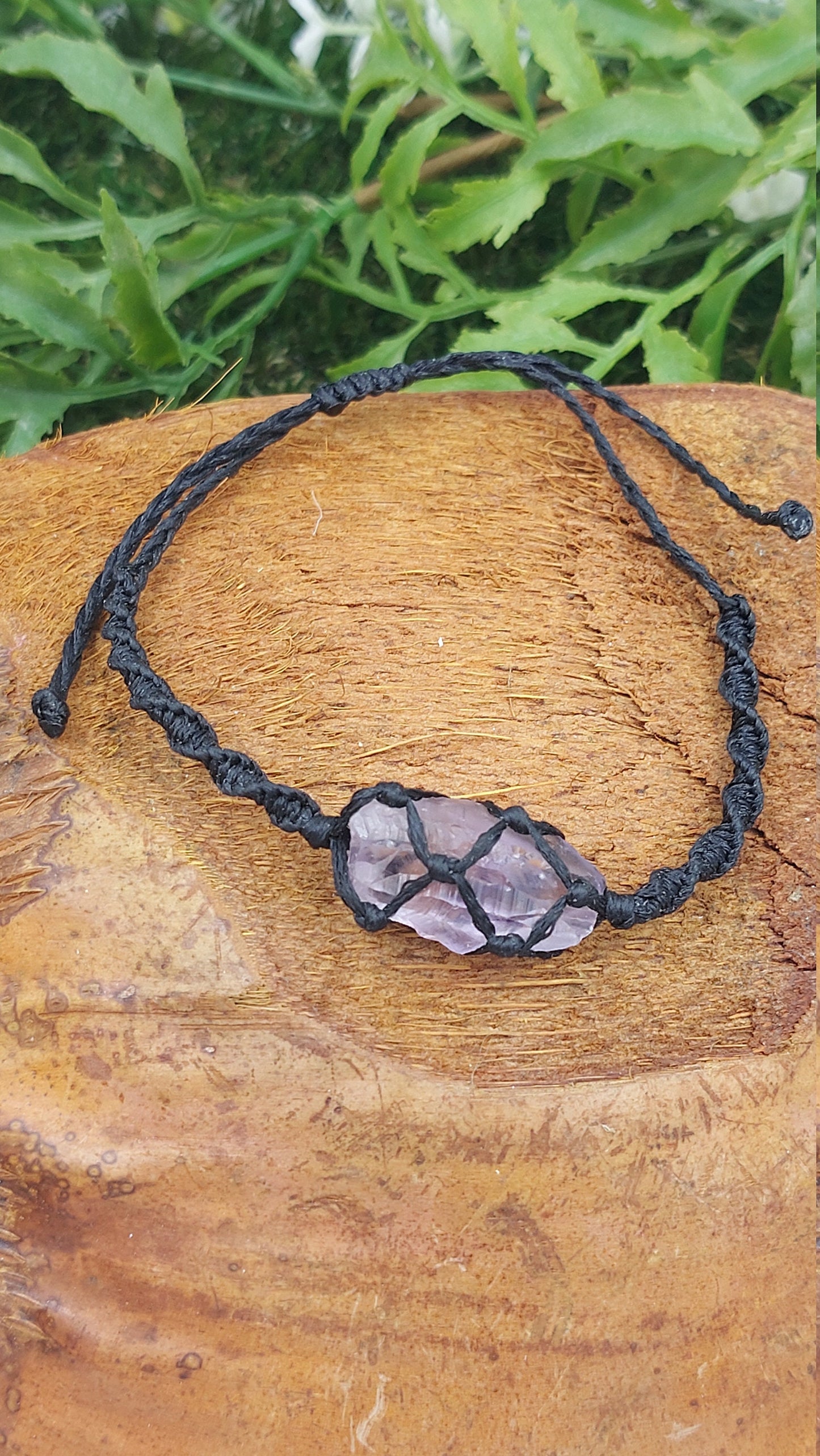 Natural Amethyst Handmade Wrap It Macrame Bracelet Healing Crystal Accessories Zodiac Mineral Stone